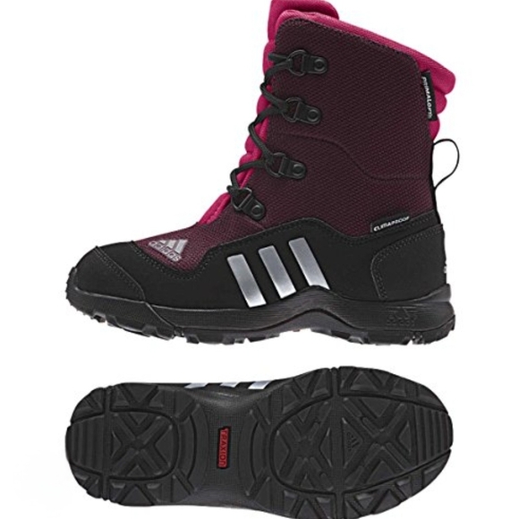 Adidas Climaheat PrimaLoft Snow Boots Sz 5 Pink Purple Insulated Winter Warm - Picture 1 of 16